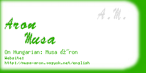 aron musa business card